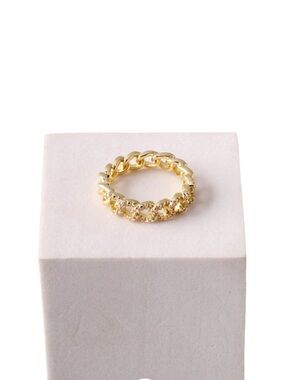 Gold Plated Ring Size 7,8 - Women Jewelry